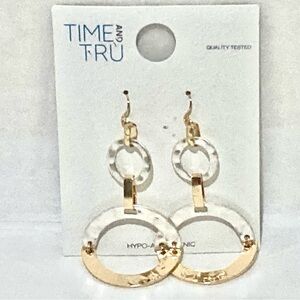 Time and Tru Gold and Silver Hoop Earrings